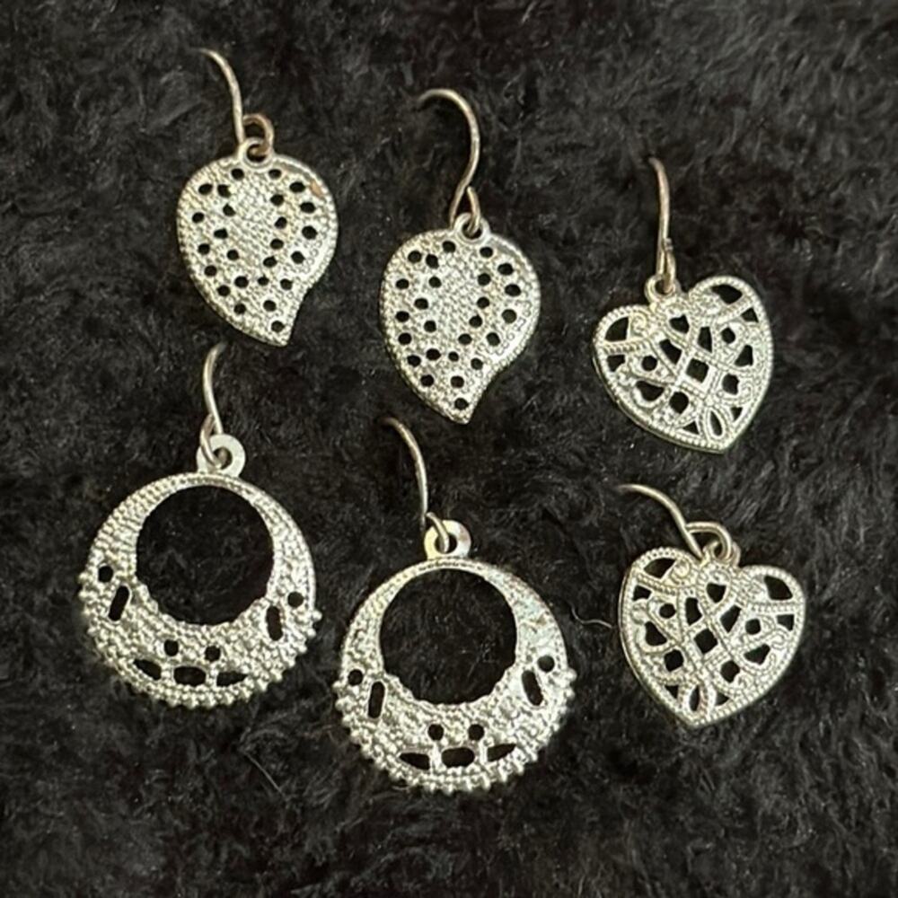 Three Pairs of Hypoallergenic Earrings